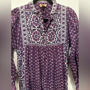 Floral Purple Cotton Dress Ramona Rull